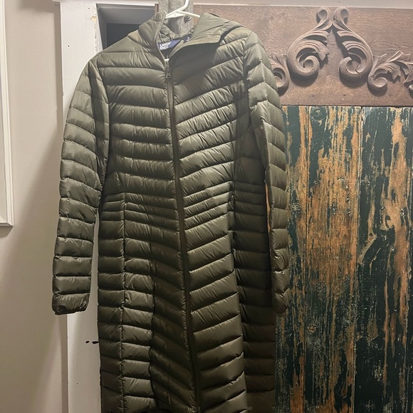 Lands End Like New Small Olive Green Down Winter Jacket - Picture 1 of 3